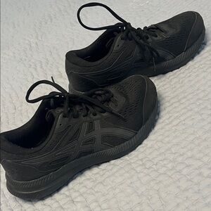 Asics Black Gel Contend 8 Athletic Shoes